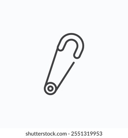 Ilustración vectorial de icono de pin de seguridad. EPS10