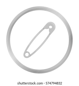 Safety pin icon of vector illustration for web and mobile