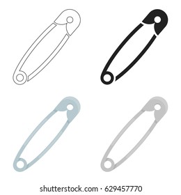 Safety pin icon of vector illustration for web and mobile