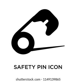 Safety pin icon vector isolated on white background for your web and mobile app design, Safety pin logo concept