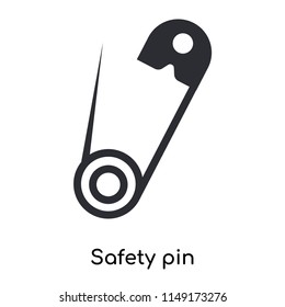 Safety pin icon vector isolated on white background for your web and mobile app design, Safety pin logo concept