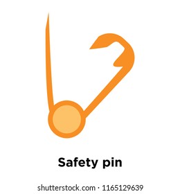 Safety pin icon vector isolated on white background, Safety pin transparent sign , family symbols