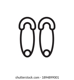 

safety pin  icon in vector. Logotype