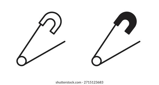 Safety pin icon in vector. Logotype