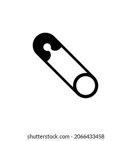safety pin icon, pin vector, office illustration