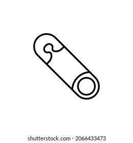 safety pin icon, pin vector, office illustration