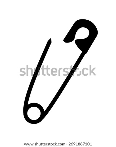 safety pin icon vector on white background. pin icon