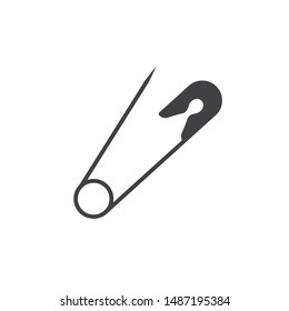 Safety pin icon. Safety pin vector sign. EPS 10 flat symbol