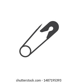 Safety pin icon. Safety pin vector sign. EPS 10 flat symbol