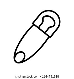 Símbolo y signo vectorial de icono de pin de seguridad en diseño moderno 