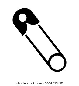 Safety pin icon vector sign and symbol on trendy design 