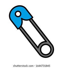 Safety pin icon vector sign and symbol on trendy design 