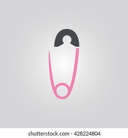 safety pin icon. safety pin vector. safety pin sign