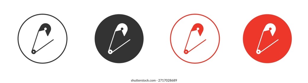 Safety pin icon. web vector design