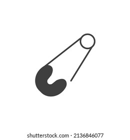 Safety pin icons  symbol vector elements for infographic web