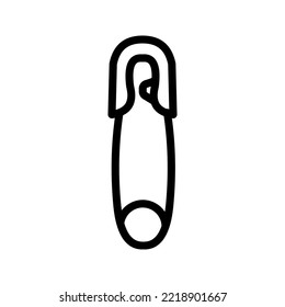 Safety pin icon,vector illustration. Flat design style. vector safety pin icon color editable