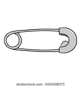safety pin illustration isolated vector	