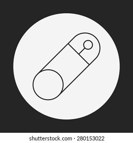safety pin line icon