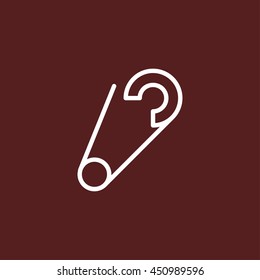 safety pin line icon