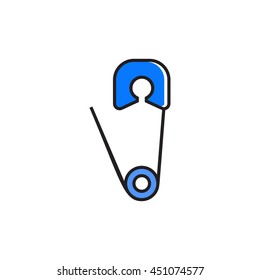 Safety Pin Line Icon