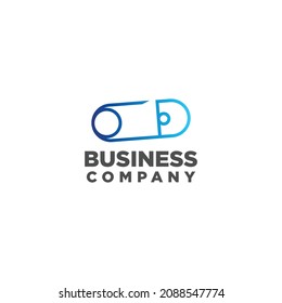 vector de diseño de logotipo de pin de seguridad, vector de diseño de logotipo de costura
