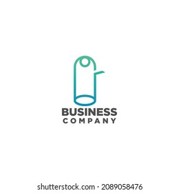 safety pin logo design vector, sewing logo design vector