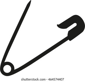Safety pin needle open
