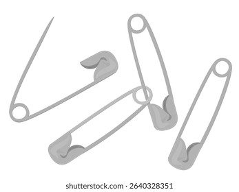 safety pin on white background.