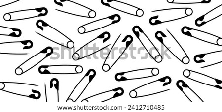 Safety pin. Opened and closed pins. pierced and clipping path sign. Vector safetypin icon. Open and close safety pins. Baby pin.