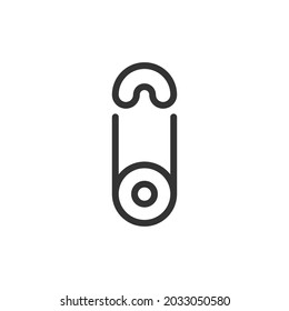 Safety Pin thin line icon. Symbol in trendy outline style. Premium design for web and apps. Perfect for UI. 