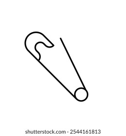 Ícone de vetor de linha fina do Pin de Segurança.