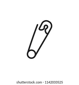 safety pin vector icon 