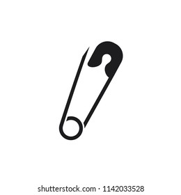 safety pin vector icon 