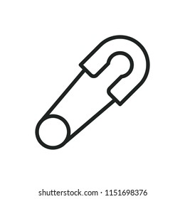 safety pin vector icon