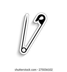 safety pin  - vector icon