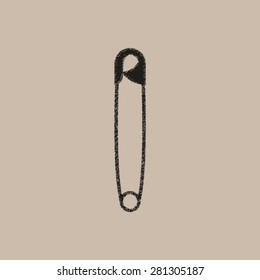 safety pin   - vector icon