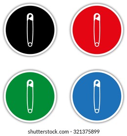 safety pin - vector icon