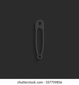 Safety pin - vector icon