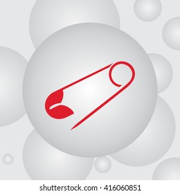 Safety pin vector icon