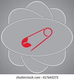 Safety pin vector icon