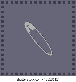 Safety pin vector icon