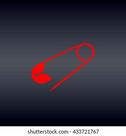 Safety pin vector icon