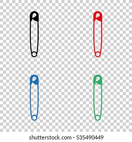 safety pin  - vector icon