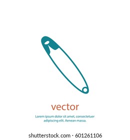 Safety pin vector icon