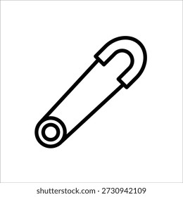 Plantilla de línea de icono de Vector de pin de seguridad