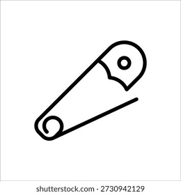 modelo de linha de ícone de vetor de pin de segurança