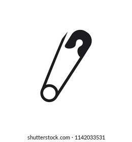 safety pin vector icon in trendy flat design