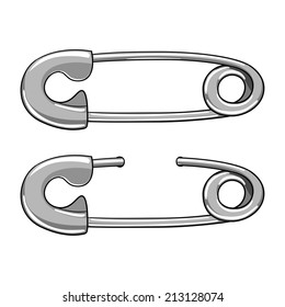 Safety pin vector illustration