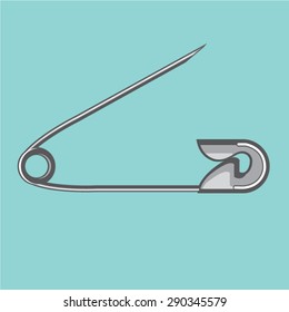 Safety Pin Vector Illustration 