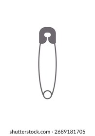 Pasador de seguridad. Ilustración vectorial sobre fondo blanco.
